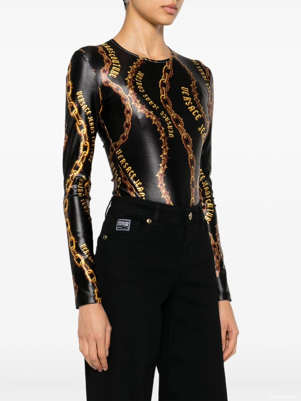 Cheap Versace Chain Couture Women bodysuit Couture Jeans 0520